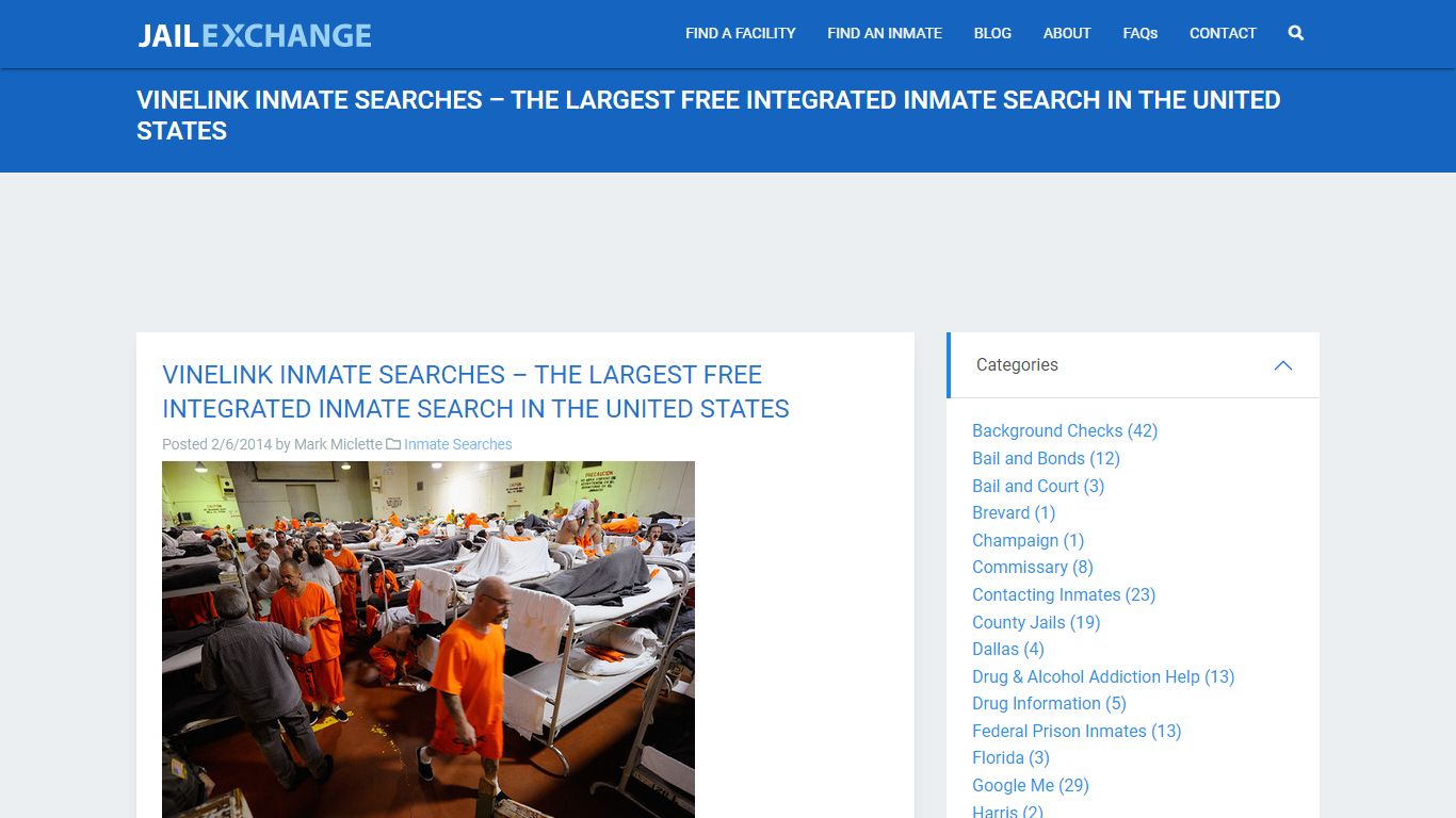 VINELink Inmate Searches – The largest Free Integrated Inmate Search in ...